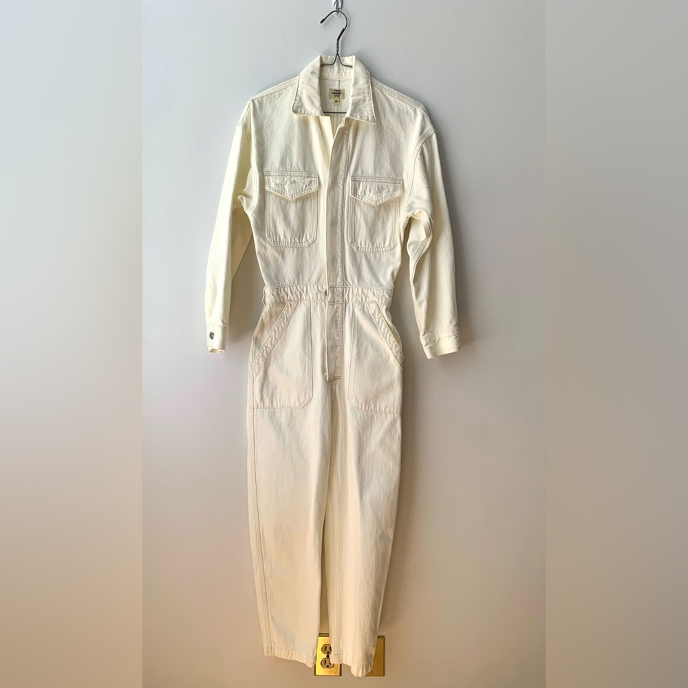 Citizens Of Humanity Off-White Organic Cotton Denim Utility Jumpsuit